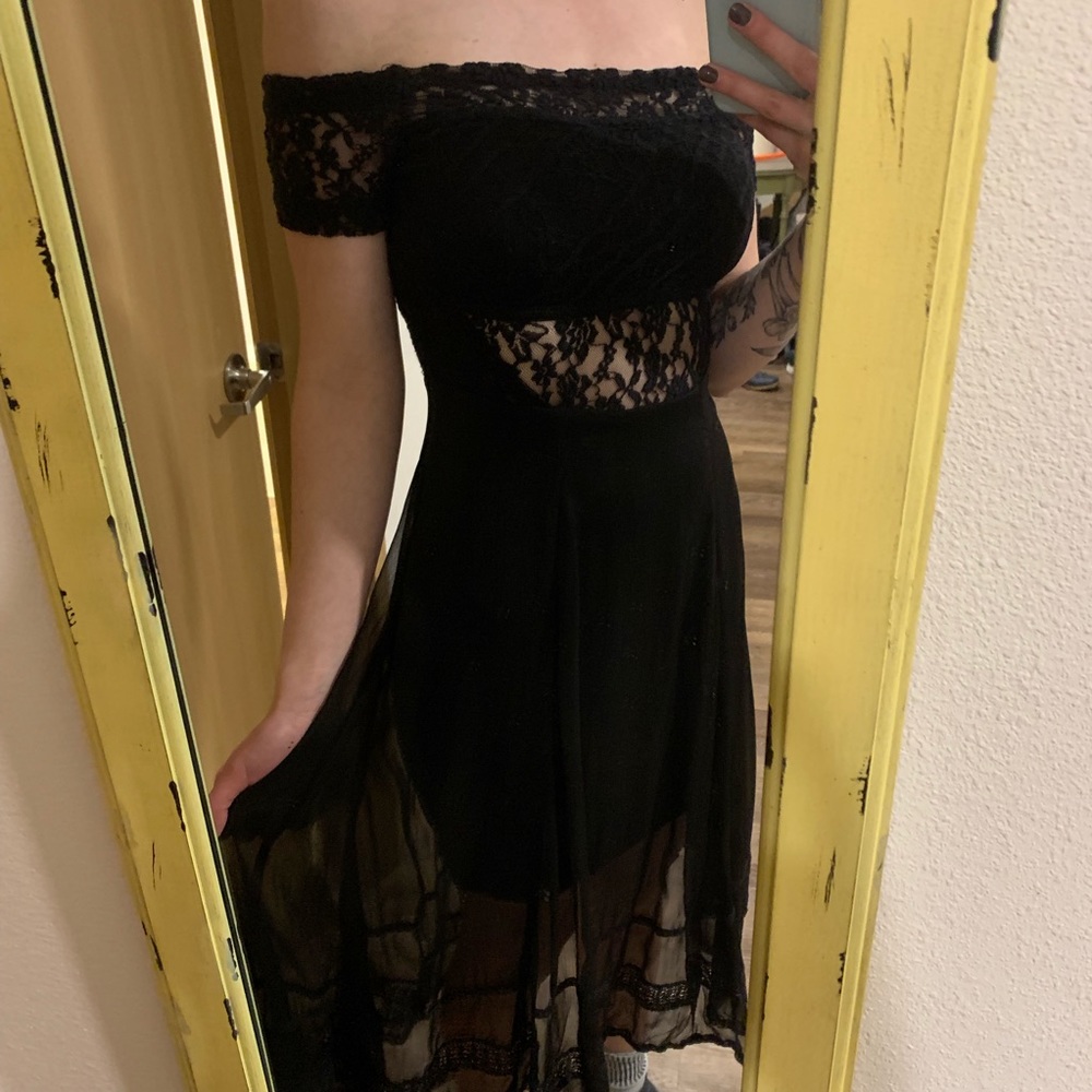 Free People Off the Shoulder Lace Dress